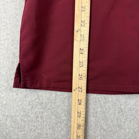 Figs casma scrub top womens Large burgundy two pocket healthcare nursing - Picture 6 of 7
